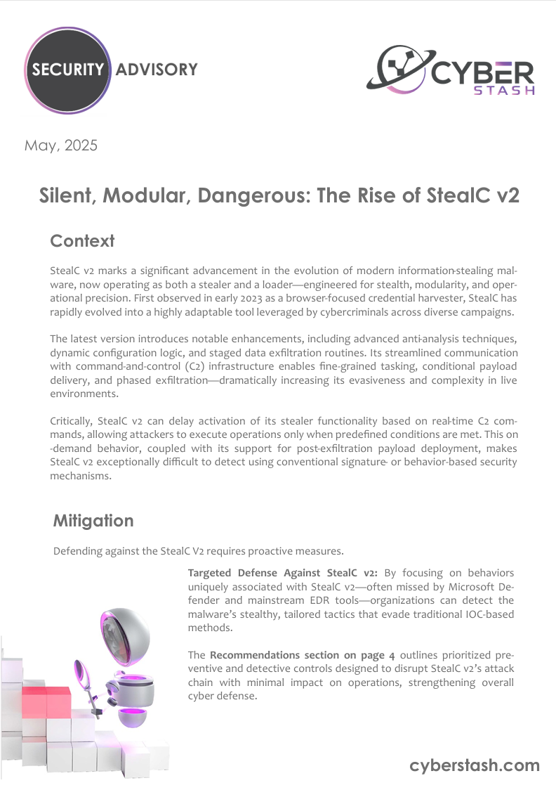 StealC V2 Advisory Report