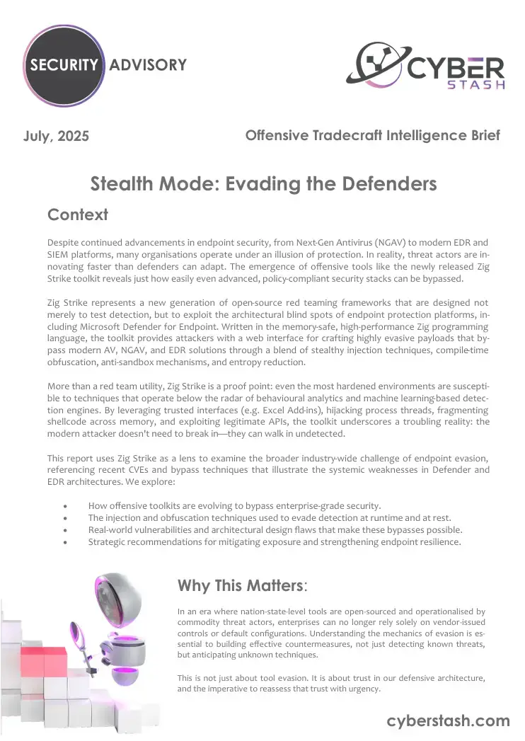 Offensive Tradecraft Intelligence Brief